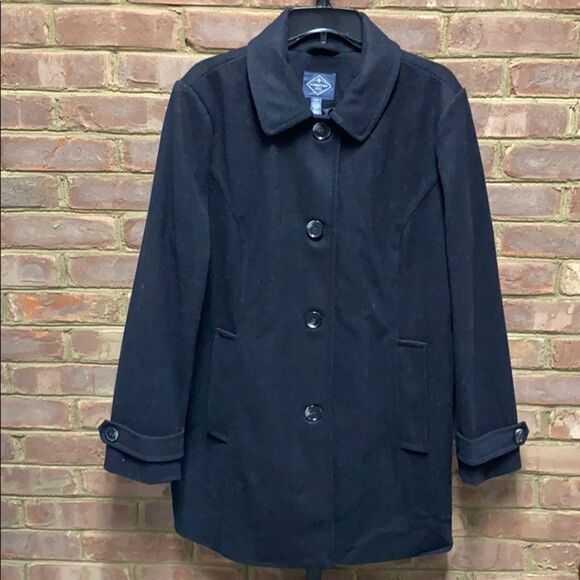 St John’s Bay Black Wool Coat Size XXL - Picture 2 of 10